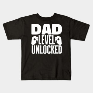 Mens  Dad Level Unlocked Father's Day Gamer Dad Kids T-Shirt